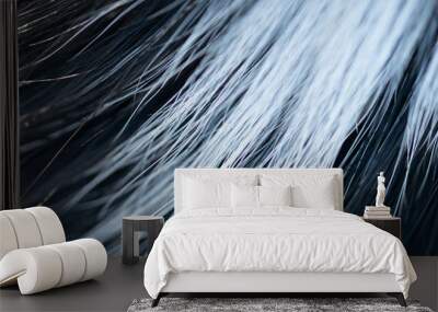 Black and Whit Hair Texture Wall mural