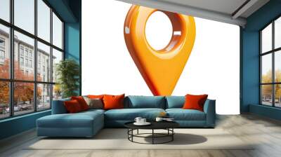 Map pointer 3d icon cartoon style floating on transparency background PNG Wall mural