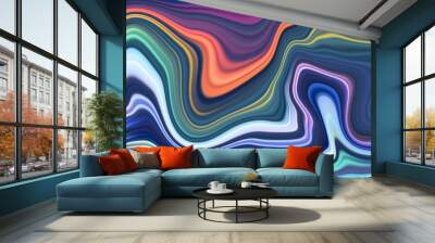 marble grain colorful artwork. marbleized pattern fluid ink abstract background. for creative design Wall mural