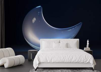 Moonstone gemstone. Moonstone. Gemstone. Gem.  Shiny crescent moonstone and gemstones Wall mural