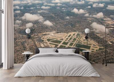 Aerial view of Midway Airport and the south side of Chicago Wall mural