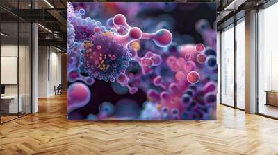 micro cell foam at molecular nano view Wall mural