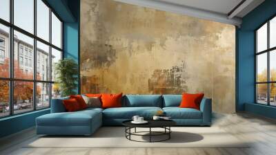 minimalist abstract painting, earth tone colors Wall mural