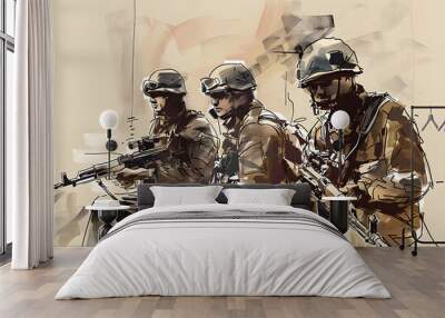 Modern German soldiers  Wall mural