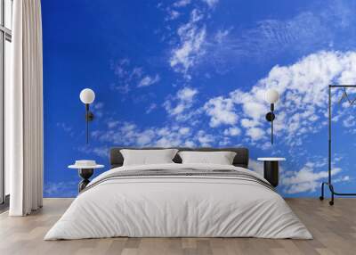 Blue sky and clouds on late spring Wall mural