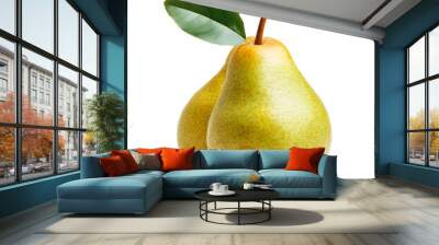 pears isolated on white background Wall mural