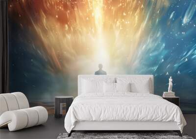 Portal to afterlife, end of life experience concept Wall mural