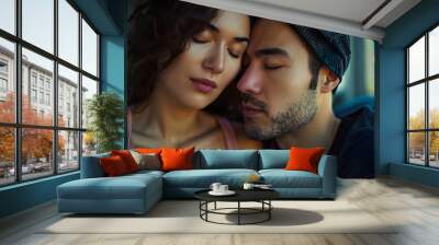 portrait of a couple Wall mural