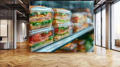 Refrigerated sandwiches on a shelf Wall mural