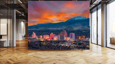 Reno, Nevada skyline Wall mural