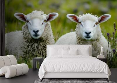 Sheep on pasture    Wall mural