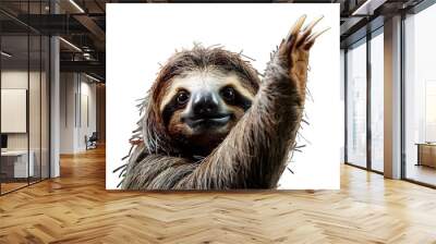 Sloth waving hello Wall mural