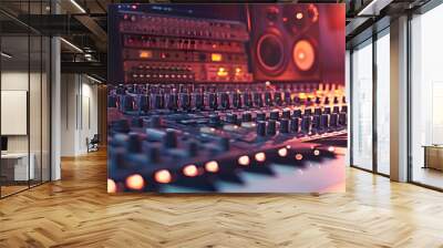 Sound studio scene. . Wall mural