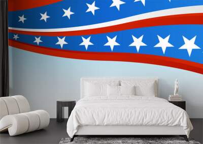 patriotic flag banner Wall mural