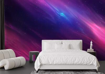 vibrant color gradient glowing space on black background empty cosmic blurred dark violet sky abstract texture defocused illustration magical space banner space wallpaper AI Wall mural