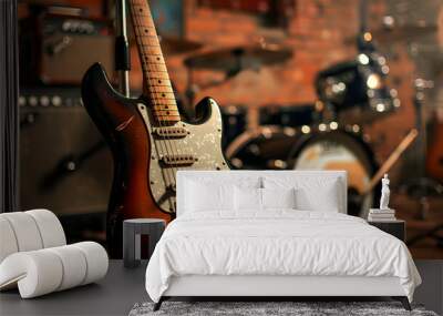 vintage electric guitar Wall mural