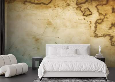 Vintage old sea map background. abstract brown texture travel background. Wall mural