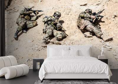 Group of soldier uniform digital camouflage Wall mural