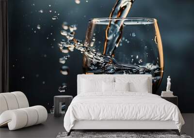 water being poured into a glass Wall mural