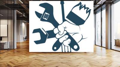 Tool in hand Wall mural