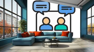 online discussion flat icon Wall mural