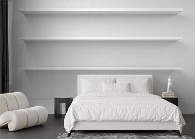 empty white shelf Wall mural