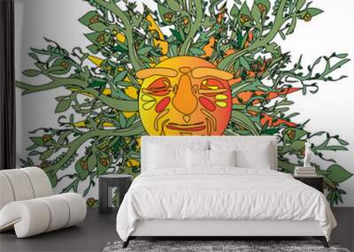 Summer Face Wall mural