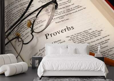 Studying the Bible concepts of the faith to the religion Wall mural