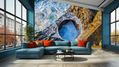 Old wave power plant Wall mural