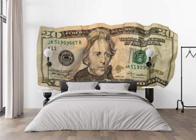 Crumpled Twenty Dollar Bill Wall mural