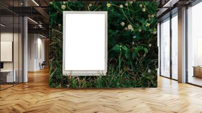 A white picture frame on a tree Wall mural