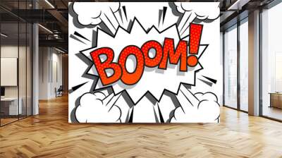 boom comic text Wall mural