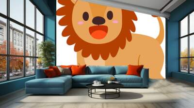 Cartoon lion illustration Wall mural