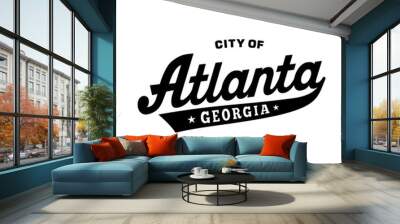 Atlanta, Georgia lettering design. Atlanta typography design. Vector and illustration.
 Wall mural