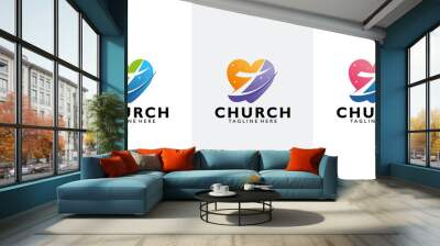 church logo icon vector isolated Wall mural