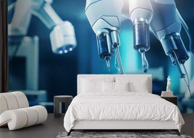 Close-up of a Surgical Robotic Arm with Instruments Wall mural