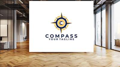 compass logo icon vector isolated Wall mural