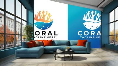 coral logo icon vector isolated Wall mural