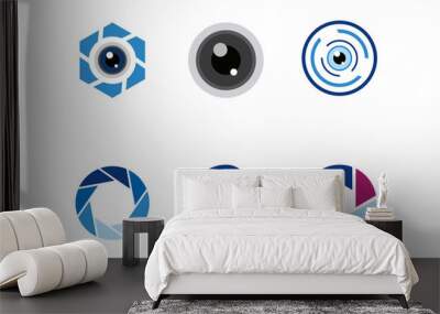 lens logo icon vector set Wall mural