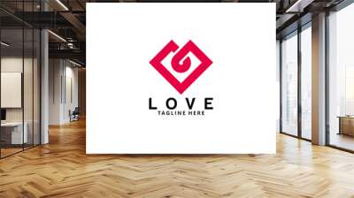 love logo icon vector isolated Wall mural