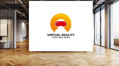 virtual reality logo icon vector isolated Wall mural