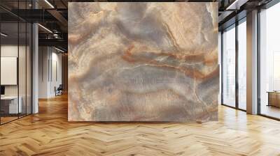 Dark marble onyx texture with brown color Wall mural