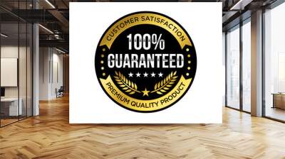 100% Satisfaction Guaranteed. 100% Satisfaction Label Vector Isolated in Flat Style. Best 100% Satisfaction Guaranteed Label Vector for product packaging. Elegant 100% Satisfaction Label Vector.
 Wall mural