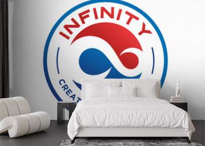 Creative Infinity Logo Design Vector Template Wall mural