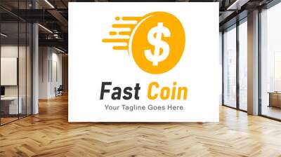 fast coin logo Wall mural