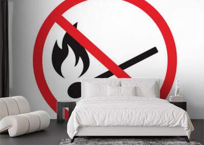 No open flame sign Wall mural