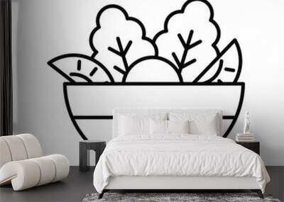 salad icon vector Wall mural