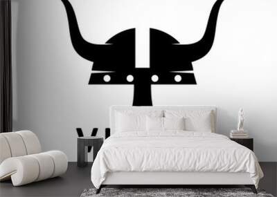 viking helmet logo Wall mural