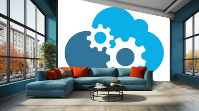 cloud logo. app icon. internet symbol. vector eps 08. Wall mural