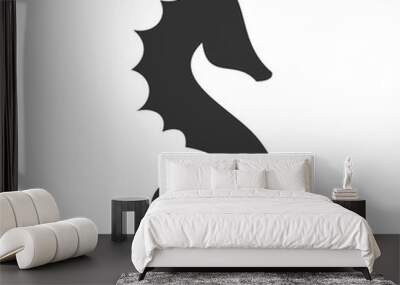 seahorse logo. sea animal icon. symbol. vector eps 08. Wall mural